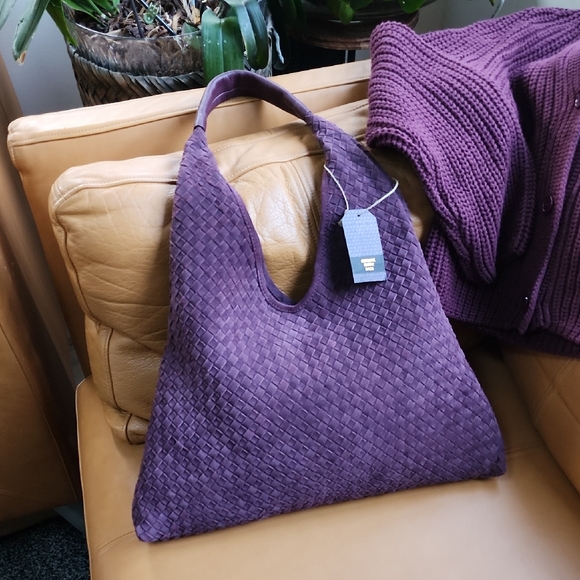 Purple Woven Women's Bag - Picture 1 of 8